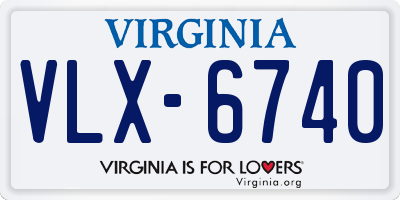 VA license plate VLX6740