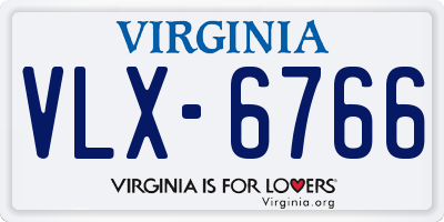 VA license plate VLX6766