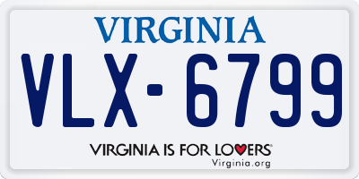 VA license plate VLX6799