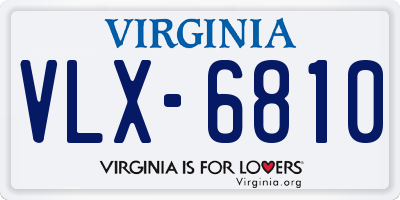 VA license plate VLX6810