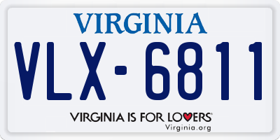 VA license plate VLX6811