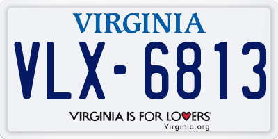 VA license plate VLX6813