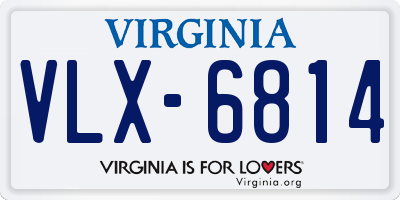 VA license plate VLX6814