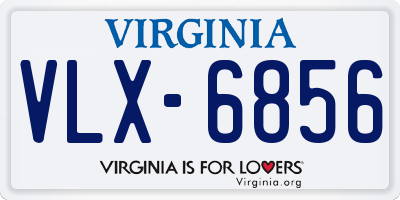 VA license plate VLX6856