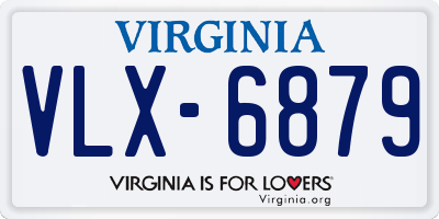 VA license plate VLX6879