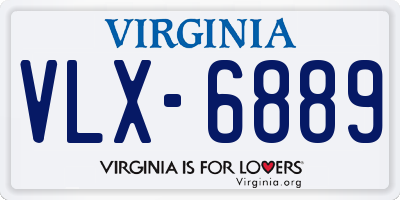 VA license plate VLX6889