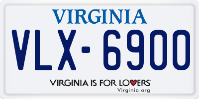 VA license plate VLX6900