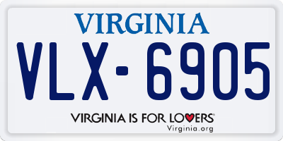 VA license plate VLX6905