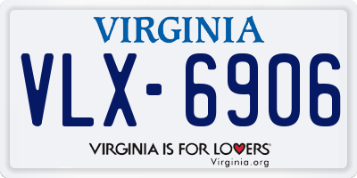 VA license plate VLX6906