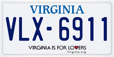 VA license plate VLX6911