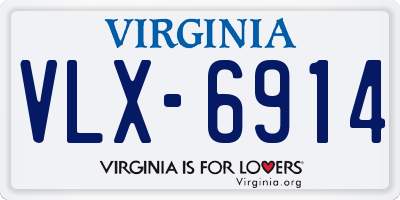 VA license plate VLX6914