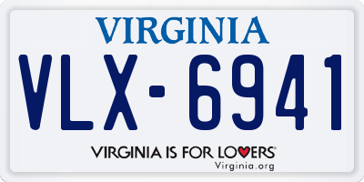 VA license plate VLX6941