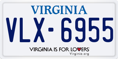 VA license plate VLX6955