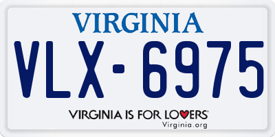 VA license plate VLX6975