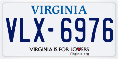 VA license plate VLX6976