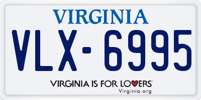 VA license plate VLX6995