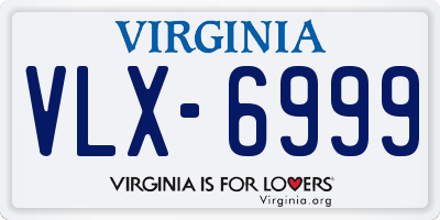 VA license plate VLX6999