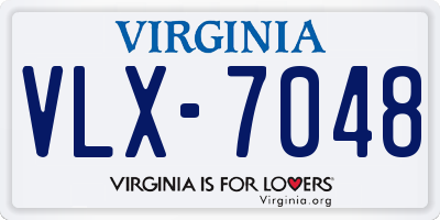 VA license plate VLX7048