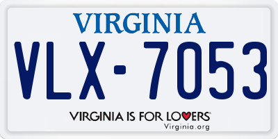 VA license plate VLX7053