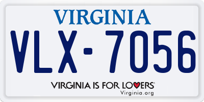 VA license plate VLX7056