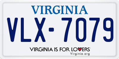 VA license plate VLX7079