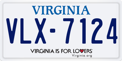 VA license plate VLX7124