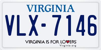 VA license plate VLX7146