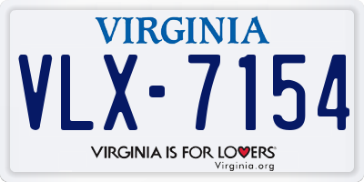 VA license plate VLX7154