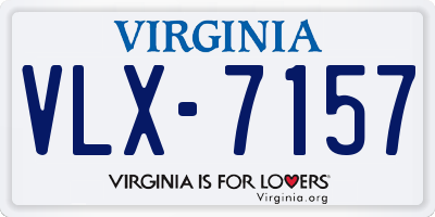 VA license plate VLX7157