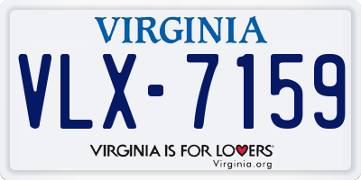 VA license plate VLX7159