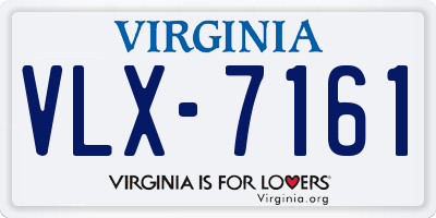 VA license plate VLX7161