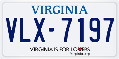 VA license plate VLX7197