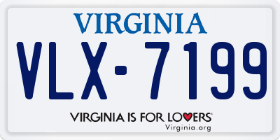 VA license plate VLX7199