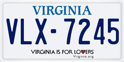VA license plate VLX7245