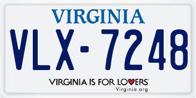 VA license plate VLX7248