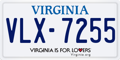 VA license plate VLX7255