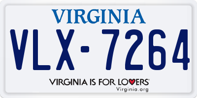 VA license plate VLX7264