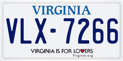 VA license plate VLX7266