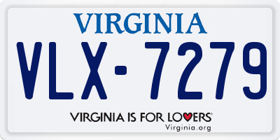 VA license plate VLX7279