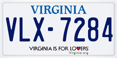 VA license plate VLX7284
