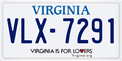 VA license plate VLX7291