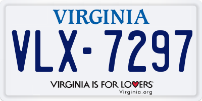 VA license plate VLX7297