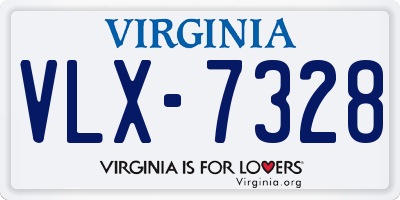 VA license plate VLX7328