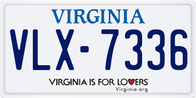 VA license plate VLX7336