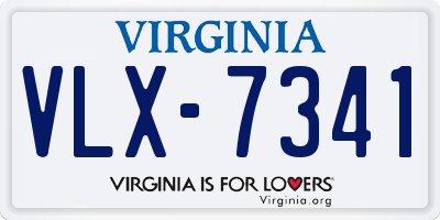 VA license plate VLX7341