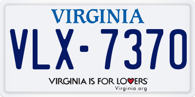 VA license plate VLX7370