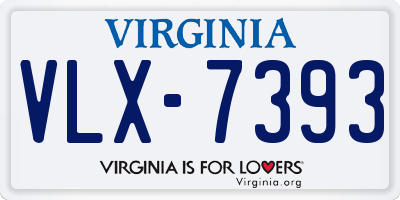 VA license plate VLX7393