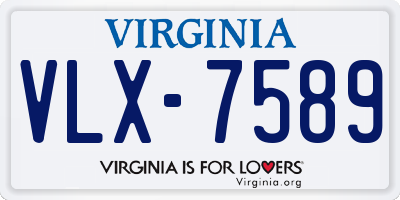 VA license plate VLX7589