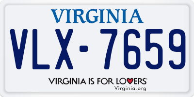 VA license plate VLX7659