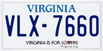VA license plate VLX7660
